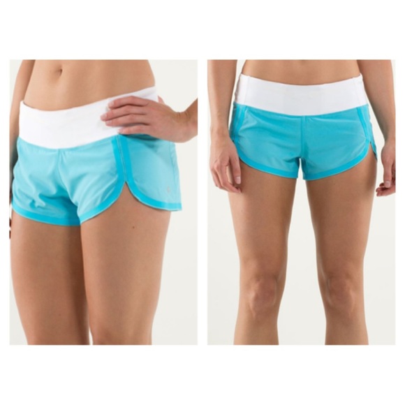 lululemon athletica Pants - Lululemon Run: Racer Short
Spry Blue / White sz 6